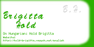 brigitta hold business card